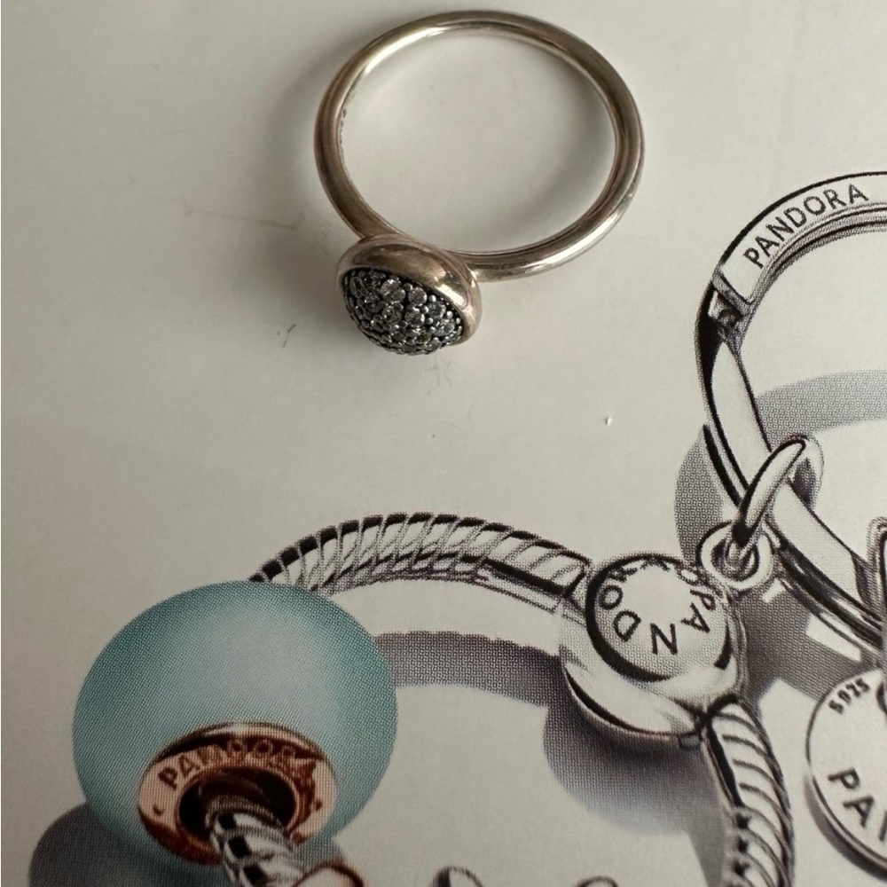 PANDORA COSMIC STARS DROP RING NEW 54 - Picture 2 of 6